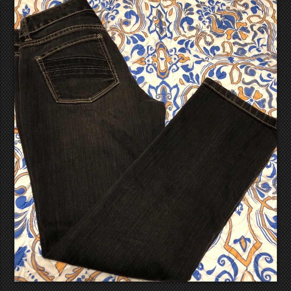 White House Black Market Black Straight Leg Jeans